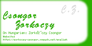 csongor zorkoczy business card